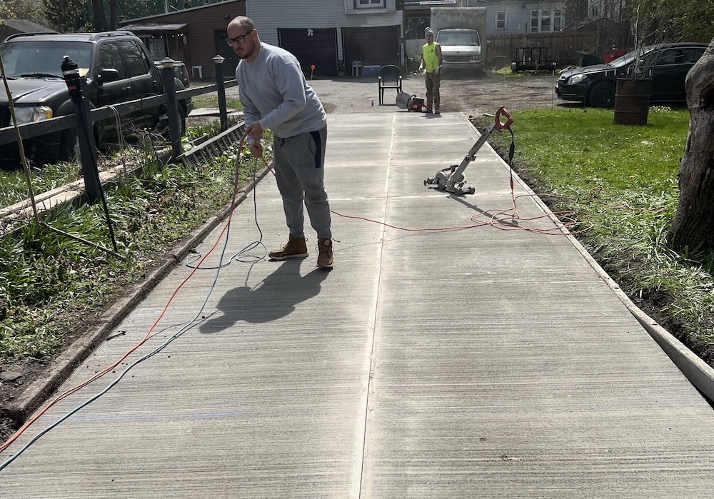 concrete driveway